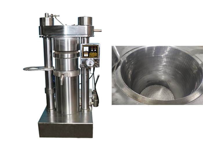 เครื่องอัดน้ำมันไฮดรอลิกอัตโนมัติแบบเย็น 96 Kg/H เครื่องอัดเนยโกโก้ 60 MPa